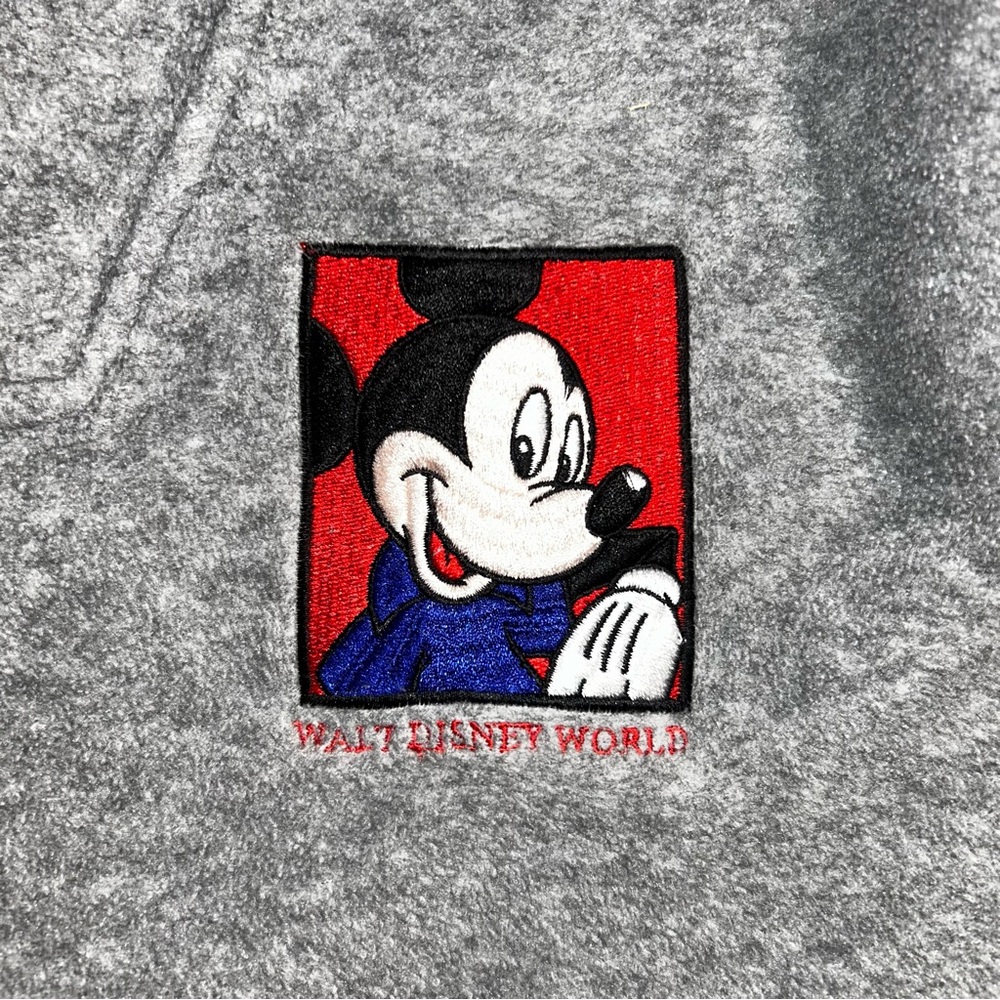 Mickey inc Walt Disney World Men’s Sweater Size Medium Gray 1/4 Zip - Picture 10 of 14